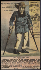 Victorian Trade Card 1880s Merchant's Gargling Oil Buffalo NY VTC-G202