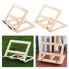 Wooden Book Stand Page Holder Clips Multi Angle Standing for Office Home