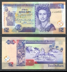 Belize 2007 • P# 66c DF • 2 dollars • Queen Elizabeth II • UNC (N..) QE2 - Picture 1 of 1