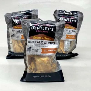 DENTLEY'S (3 PACK) Dog Chews Buffalo Strips All Natural 3.5oz BB 09/30/2025 5279 - Picture 1 of 12