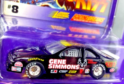 Johnny Lightning KISS Gene Simmons Diecast Stock Car, Tarjeta #8 Tarjeta js Foto 1 de 3