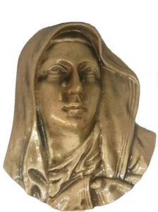 Placca da parete Weeping Mary pesante in ottone massiccio di qualità ideale per esterno - Foto 1 di 8