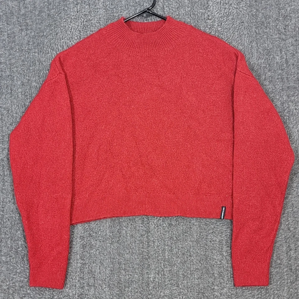 Superdry Suéter Mujer 10 Rojo Mezcla Lana Alpaca Cuello Simulado Recortado Pullover Foto 1 de 4