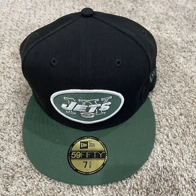 New York Jets Hat Men Black Green Sz 7 5/8 New Era Cap Embroidered Aaron Rodgers - Image 1 of 4