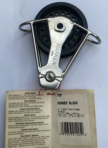 Harken Runner Stainless Steel Single Block 76mm - Picture 1 of 2