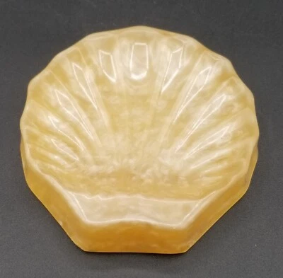 Jabonera de acrílico jaspeado vintage concha marina plato de baratija Foto 1 de 4