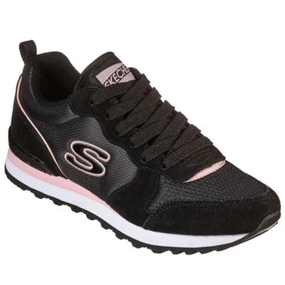 Skechers Og 85 Step n Fly Damen Sneaker Halbschuh Schwarz 155287-BLK Leder