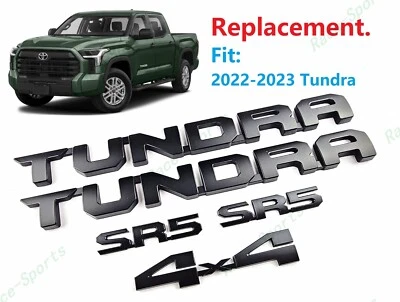 Insignia emblema 4x4 puerta trasera tundra SR5 5 PIEZAS negro mate Toyota Tundra 2022-2025 Foto 1 de 4