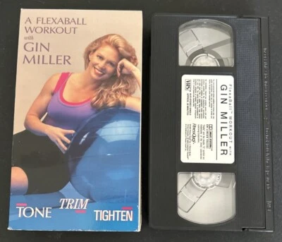 Gin Miller VHS Tape Exercise Ball Video Tone Trim Tighten (1995 Used) - Image 1 of 4