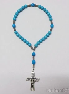 Anglican Episcopal Rosary Turquoise  & Sterling Silver  - Picture 1 of 4
