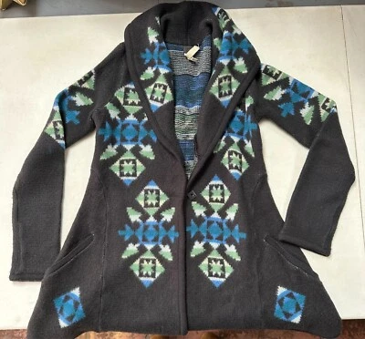 Suéter Fair Isle marrón chocolate botón delantero Free People Foto 1 de 4