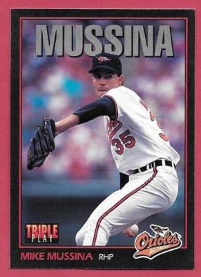 1993 Triple Play #13 Mike Mussina, Baltimore Orioles - Image 1 of 2