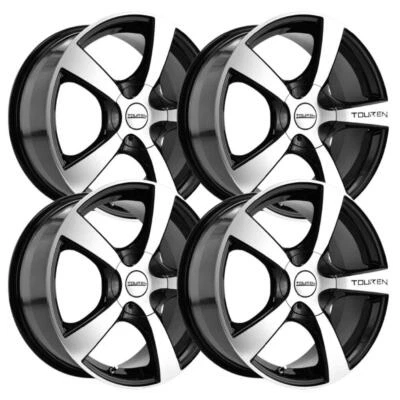 (Conjunto-4) Aros Touren TR90 16x7 5x105/5x108 42mm rodas usinadas pretas 16 polegadas - Imagem 1 de 3