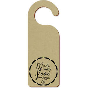'Made with Love' 200mm x 72mm Door Hanger / Sign (DH00035913)