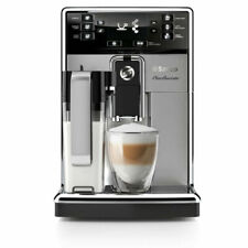 Saeco Máquina de café espresso súper automática con molinillo  ajustable, doble caldera, para preparar espresso, capuchino, café con leche  y blanco plano : Hogar y Cocina