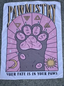 Pawmistry Tapestry Kitty Cat Paw Astrology Pink Cute Wall Home Art ❤️blt15m15 - Picture 1 of 9