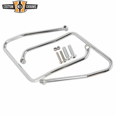 Soporte de alforja cromada de 1/2" apto para Harley Sportster XL 2004-2016 nuevo Foto 1 de 4