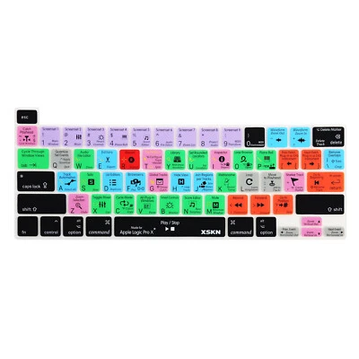 XSKN Logic Pro Shortcuts Keyboard Cover for Touch Bar Macbook Pro 13.3/16 inch - Image 1 of 4