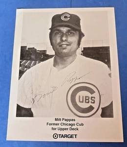 MILT PAPPAS SIGNED 8.5x11 B&W PROMOTION PHOTO (THICK GLOSSY PAPER STOCK) - Picture 1 of 1