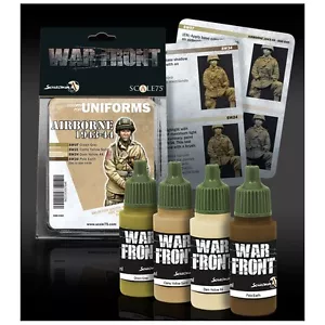Juego de 4 botellas de pintura acrílica escala 75 War Front US Airborne 1943-44 Segunda Guerra Mundial - Imagen 1 de 2