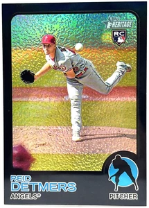 2022 Topps Heritage - Reid Detmers - Black Chrome Refractor - 73/73 Rookie (RC) - Bild 1 von 3