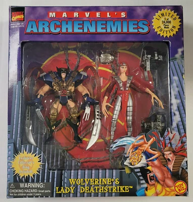 Nuevo Toy Biz 1997 Marvel Archenemies Wolverene & Lady Deathstrike Juego de Caja X-Men Foto 1 de 4