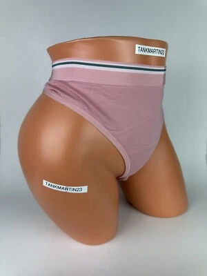 NWT LANE BRYANT CACIQUE PLUS 18/20 COTTON THONG PANTY W/ LACE BACK PINK BLUSH - Image 1 of 4