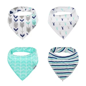 4Pack Baby Boy/Girl Bib Feeding, Drooling Covers Babyshower Gift Design Fashion - Picture 1 of 4