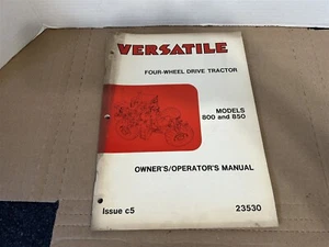 Versatile trattore 4 ruote motrici modello 800 & 850 manuale proprietario/operatore - Foto 1 di 3
