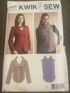 Uncut Sewing Pattern Kwik Sew 3827 Misses XS-XL Jacket & Vest - Picture 1 of 4