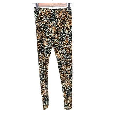 Leggings Estampado Leopardo Cintura Alta Elastizados Informales Estampado Animal Medianos Foto 1 de 4