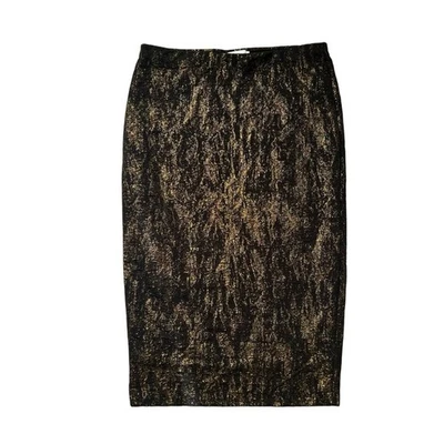 Leith металлический карандаш юбка SZ M черный/золотой вечеринки резинке Whimsygoth праздник гранж - Изображение 1 из 4