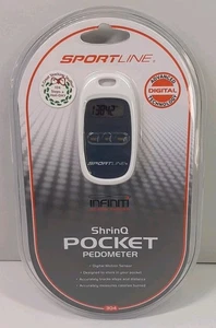 Sportline Pedometer INFINITI MOTION SENSOR Shrinq Pocket White- Free Shipping! - Picture 1 of 5