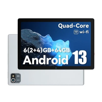 Tablet 10.1 inch Android 13 Tablet 6+64GB RAM Quad Core 1280×800 IPS WIFI HD - Image 1 of 4