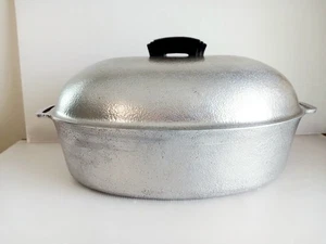 Vintage Hammered Club Aluminum Hammercraft Oval 9 Quart Roaster LARGE 16" - Picture 1 of 13