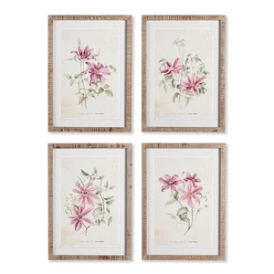 Rosa botanische Wandbilder - 4er Set - Bild 1 von 10