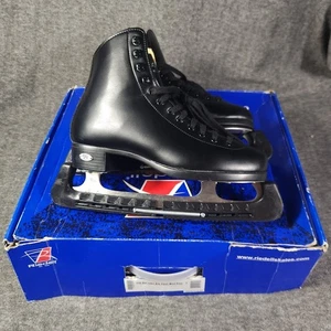 Riedell Modell 110B Opal Schlittschuhe schwarz Größe 7 mit Klingenschutz und Karton - Bild 1 von 18