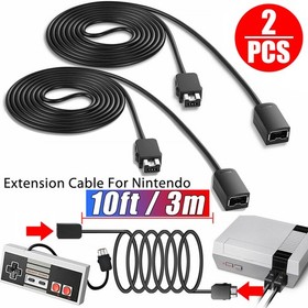 2PCS 10 ft Extension Cable Cord for Nintendo Nes Mini Classic Edition Controller