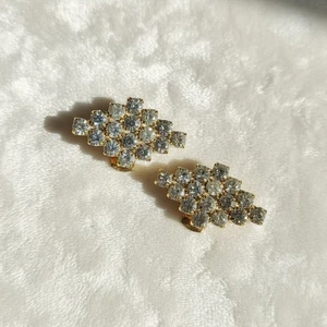 Vintage Luette Rhinestone Shoe Clips – Made in France, Sparkling Crystal Cluster - Picture 1 of 11