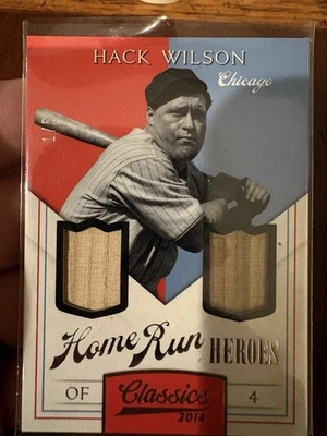 2014 Hack Wilson Panini Classics  GAME USED BAT Gold 1/5 - Image 1 of 3