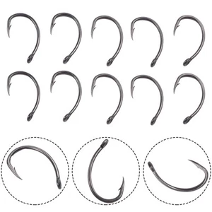 50pcs/lot Tackle Fishing Hook Sharpened Bulk Curve Shank Hooks 5 Size 2/4/6/8/10 - Picture 1 of 65