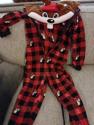 Pijama polar Buc-ees One Piece tema navideño juvenil M/L Buffalo Plaid Foto 1 de 4
