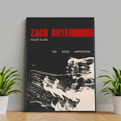 Zach Bryan Aug 10 2025 Red Rocks Amphitheatre, Morrison, Colorado Poster