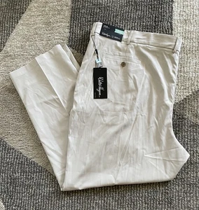 Herren Walter Hagen Straight Fit P11 Golfhose Gr. 50x30 Hellkhaki Neu mit Etikett - Bild 1 von 6