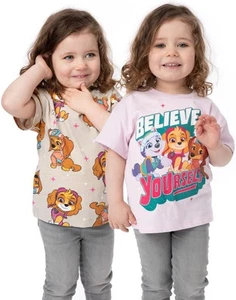 Paw Patrol Believe In Yourself Multi-Character Print Multi-Pack de 2 Manga Corta - Imagen 1 de 11
