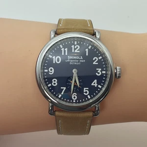 SHINOLA Argonite-1069 Detroit Quartz Watch leather Band USA MADE 41mm #578A - Picture 1 of 10