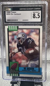 1990 Topps #285 Bo Jackson RC Raiders CGC 8.5 NM/MINT+ - Picture 1 of 2