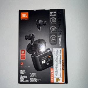 Auriculares inalámbricos verdaderos JBL Tour Pro 2 con estuche inteligente - negros, sellados - Imagen 1 de 5