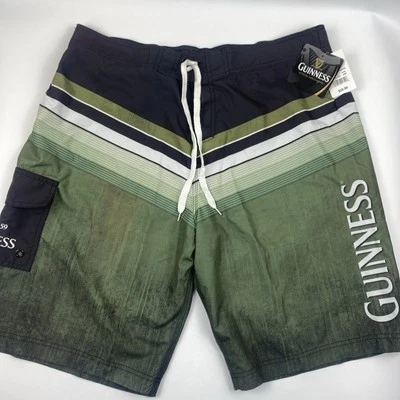 Bañador Guinness Pantalones Cortos Adulto 2XL XXL Verde Negro Bermudas Bolsillos Forro Foto 1 de 4