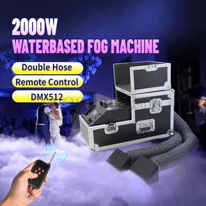 PAIDUN 2000W Water Base Low Lying Fog Machine Ground Smoke Effect Double Hose - Picture 1 of 9